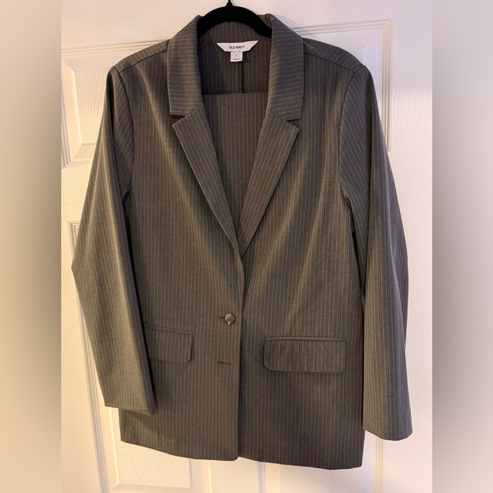 Women's Gray Pinstripe Suit
